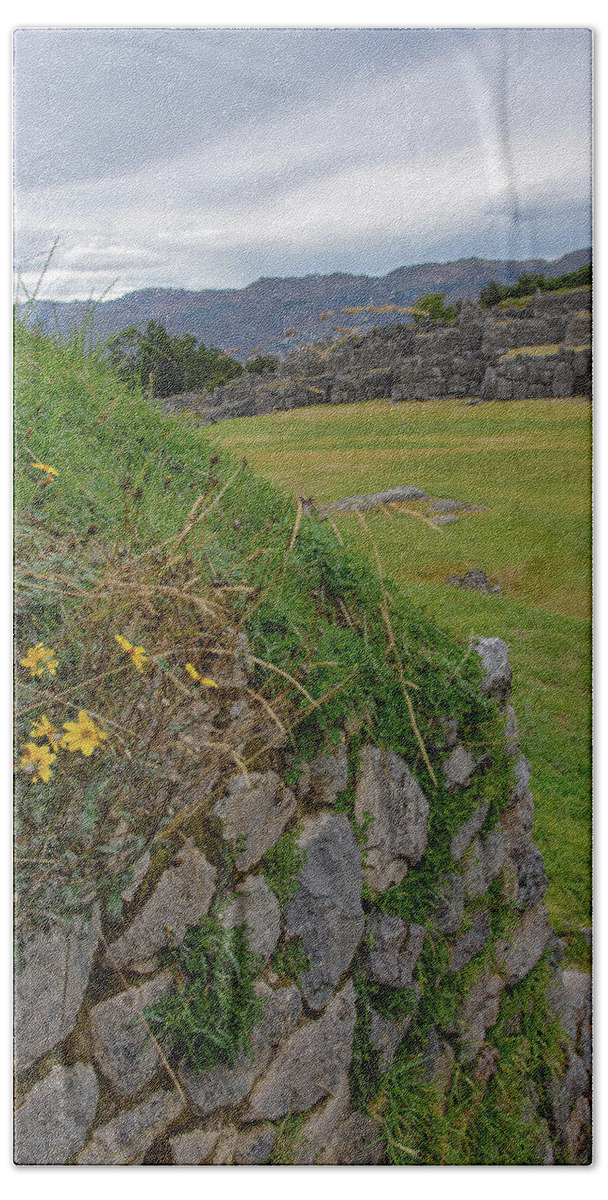 Saqsaywaman In Cusco Peru Hand Towel