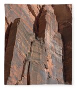 Towering Desert Sandstone Cliffs In Zion National Park Fleece Blanket