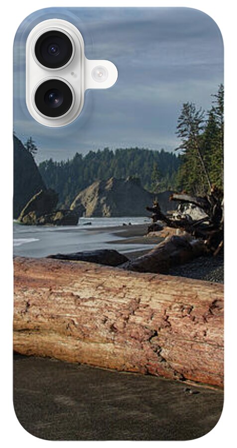 Driftwood on a Pebbled Beach iPhone Case