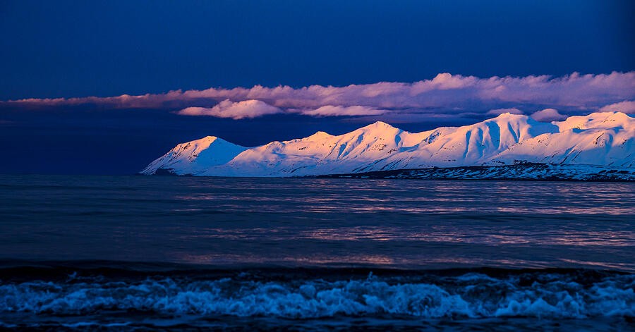 Warm Light on the Snowy Coast