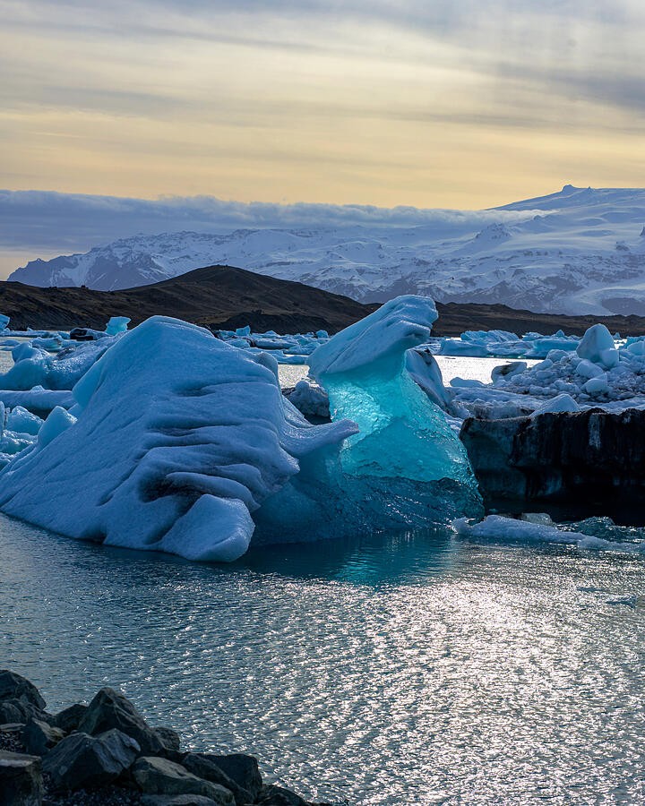 Blue Ice in the Evening Light