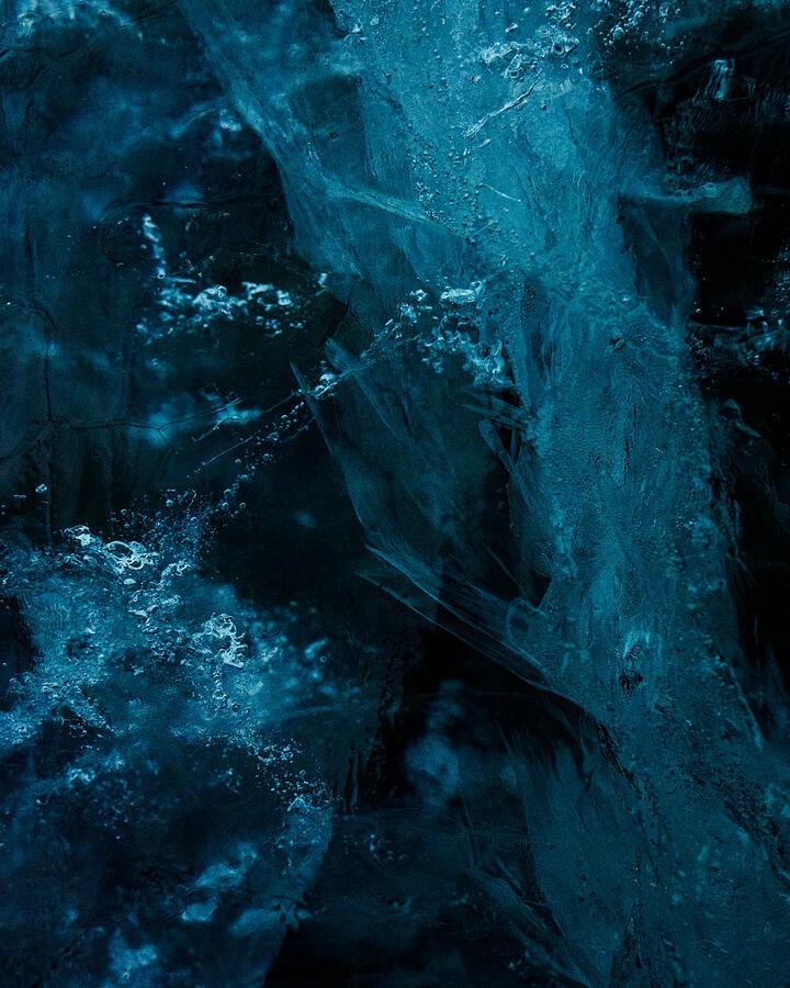 Deep Blue Folds in the Ice