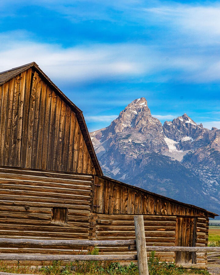 Timber Walls and a Distant Peak