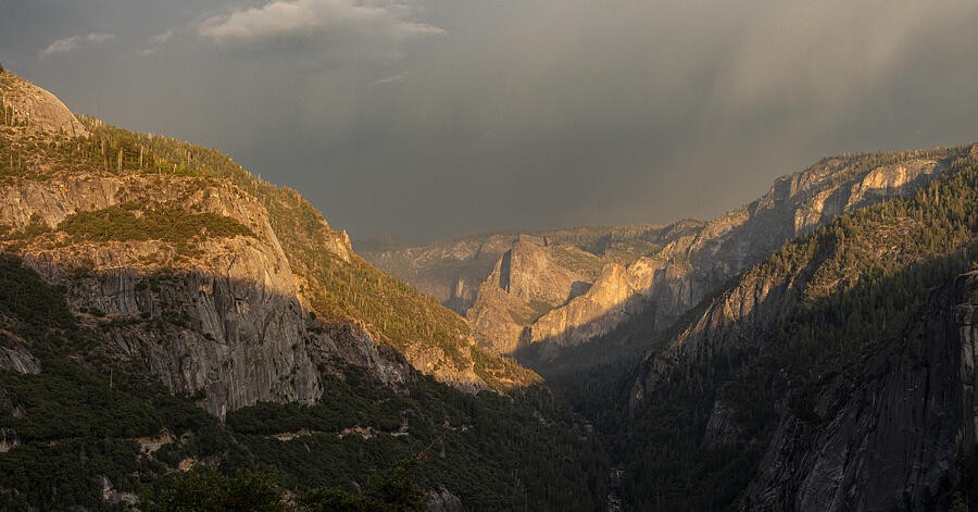 Golden Light Reaching into the Granite Valley