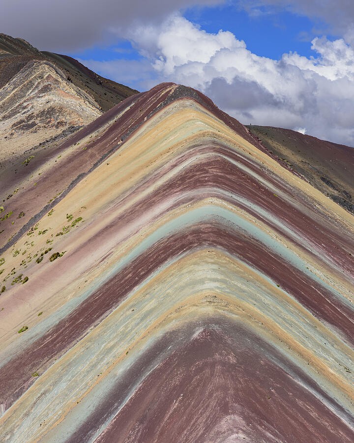 Colorful Bands Along the Mountain Crest