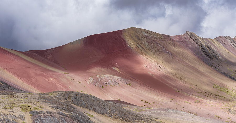 Sunlight Along the Red Mountain Ridge