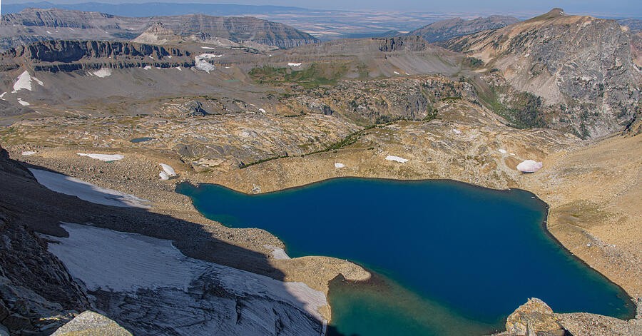 A Blue Alpine Lake in the Rocky Basin