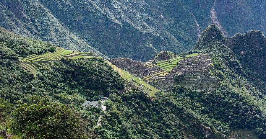 Stone Terraces Across the Distant Ridge