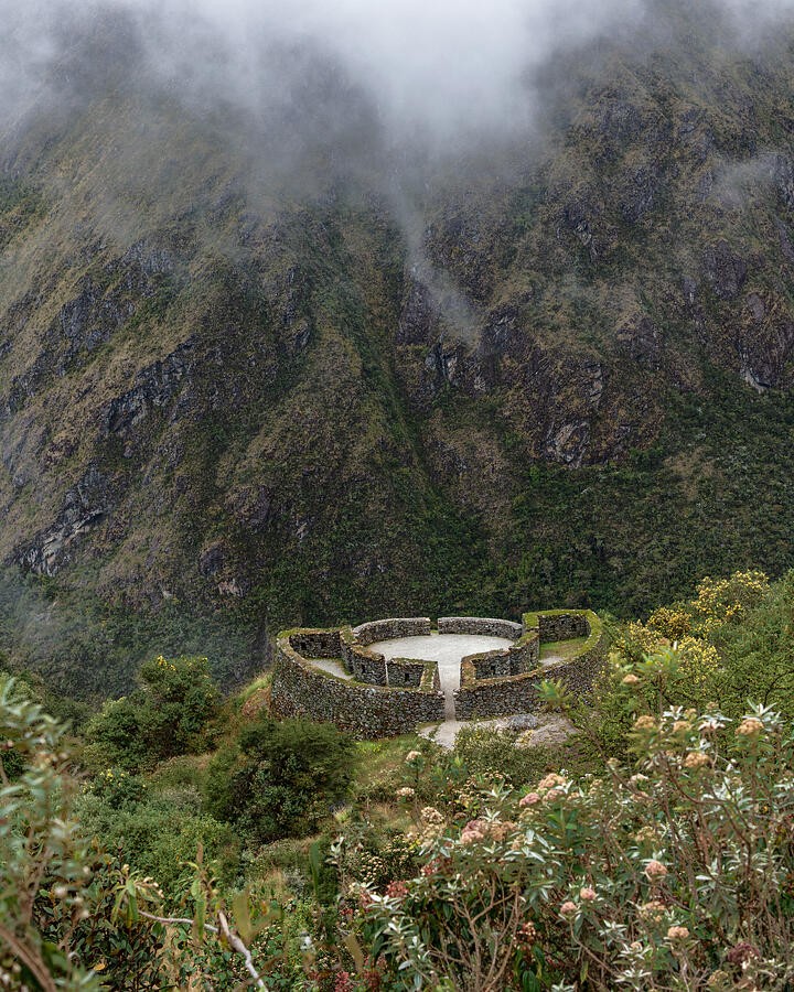 A Round Stone Enclosure in the Mountain Valley