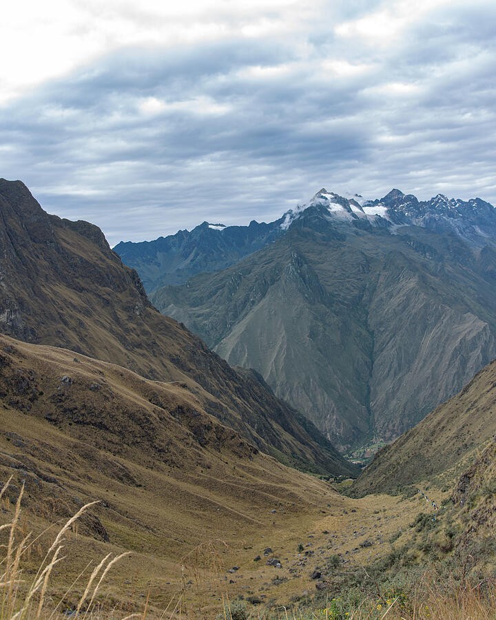 Snowy Peaks Beyond the Wide Mountain Valley