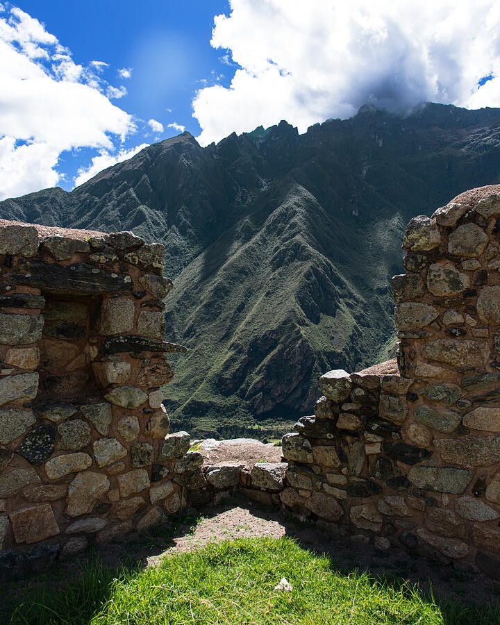 A Stone Opening Toward the Shadowed Mountain