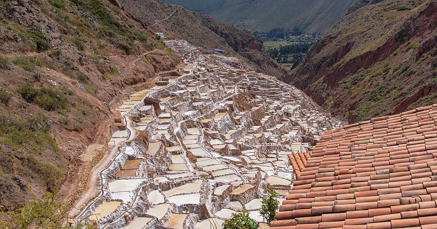 Salt Ponds Across the Steep Valley