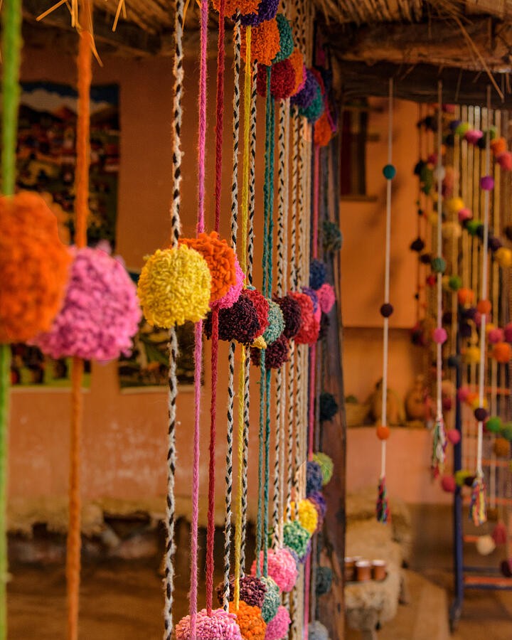 Colorful Yarn Against a Warm Background