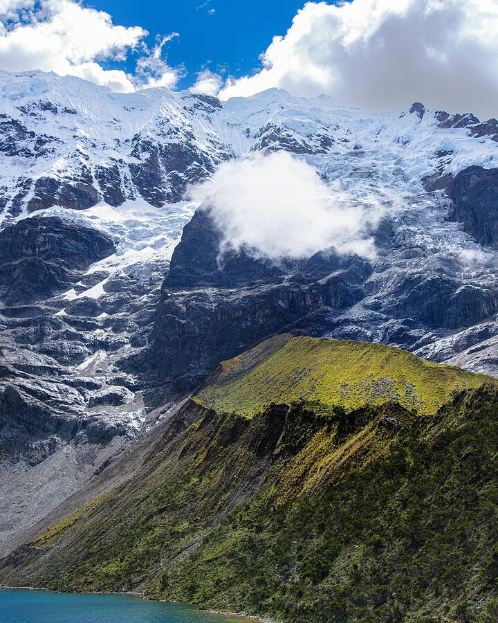 White Clouds Around the Snowy Face