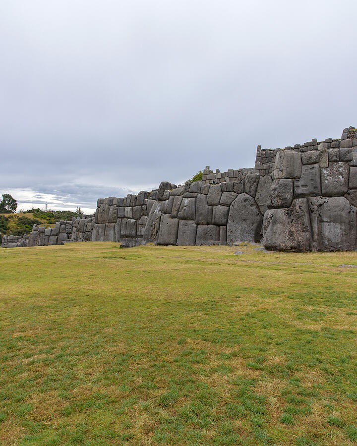 Massive Stone Walls Across the Lawn