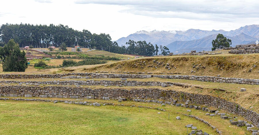 Low Terraces Beneath the Distant Peaks
