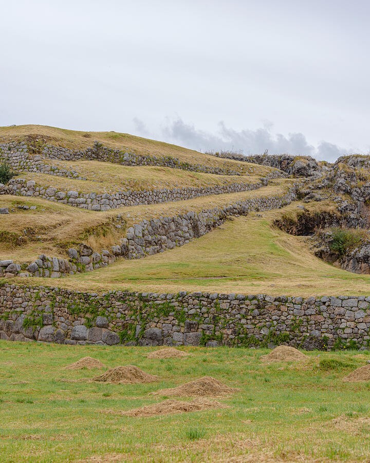 A Long Terrace Across the Grassy Slope