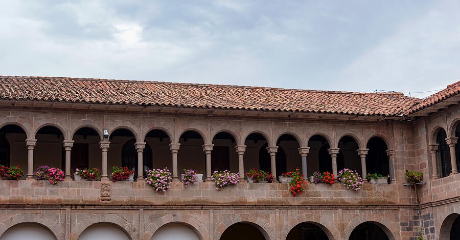 Flowers Along the Arched Gallery