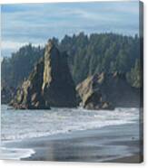 Dramatic Coastal Rock Formations Canvas Print