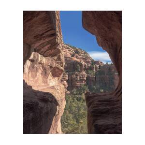 Canyon View Framed by Rocky Cliffs by Brandon Wichmann