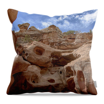 Majestic Rock Formations In Capitol Reef National Park Throw Pillow