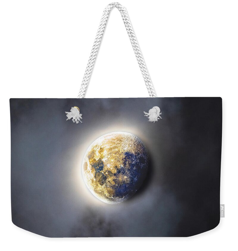 Celestial Moon In Ethereal Glow Weekender Tote Bag
